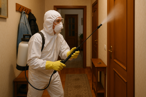 Дезинфекция коридора