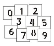 трафарет цифры