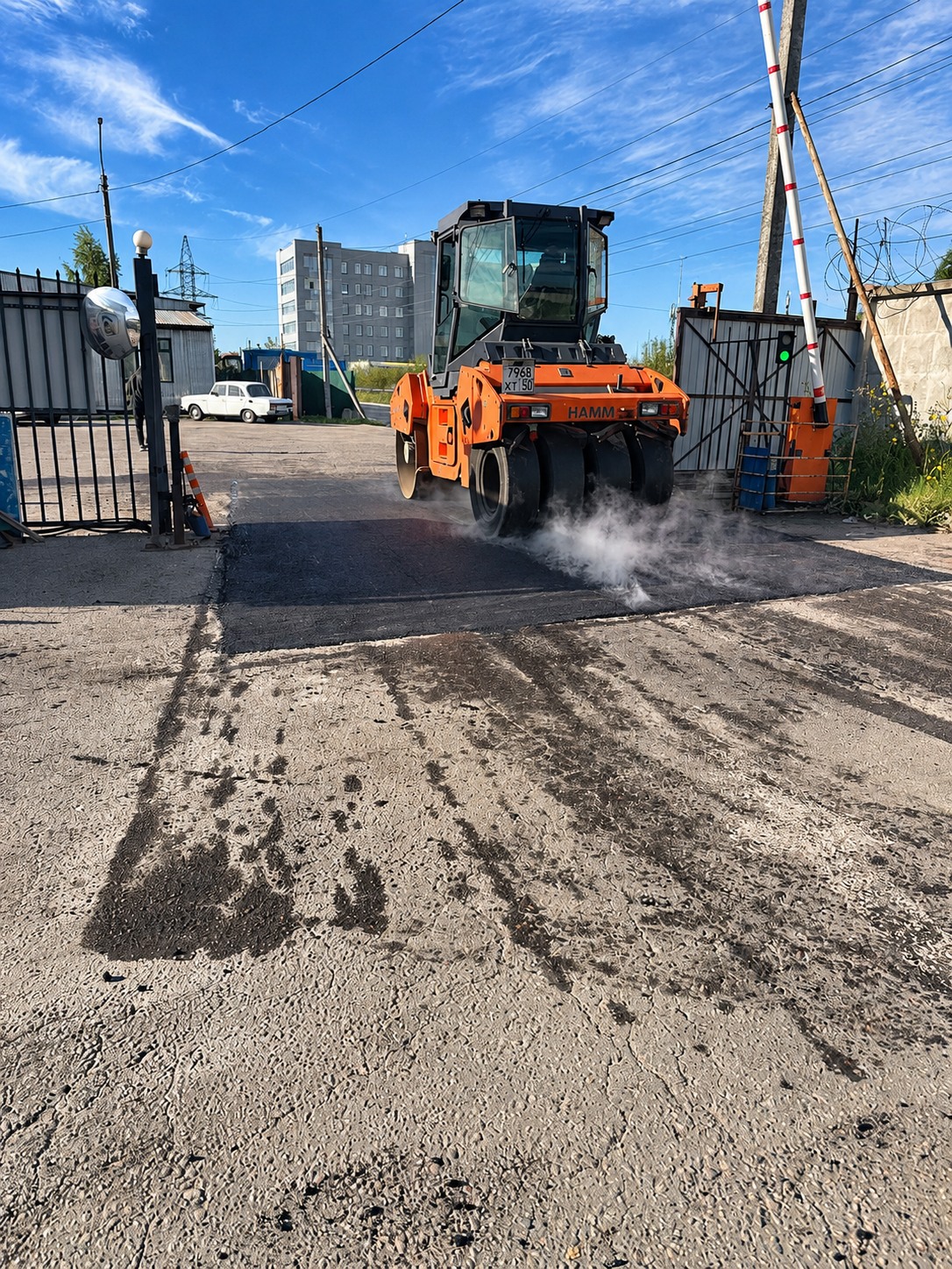 Уплотнение ремонтной карты на въезде, Химки, Вашутинское шоссе