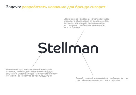 Пример нейминга и лого Stellman