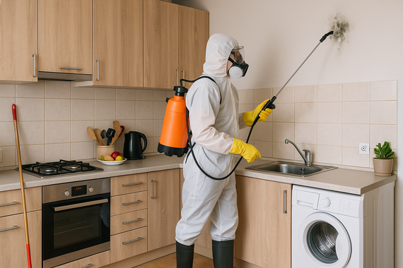 Дезинфекция от плесени на кухне