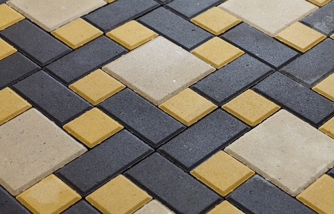 Брусчатка Stellard белая коричневая желтая