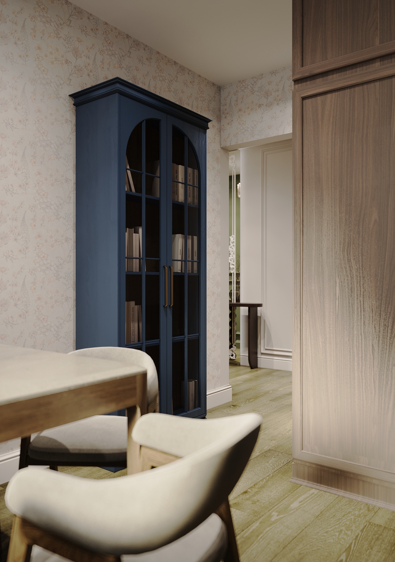 синяя мебель в интерьере