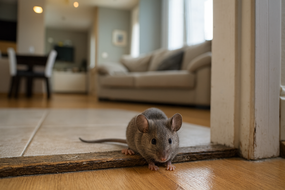 Мышь на пороге дома