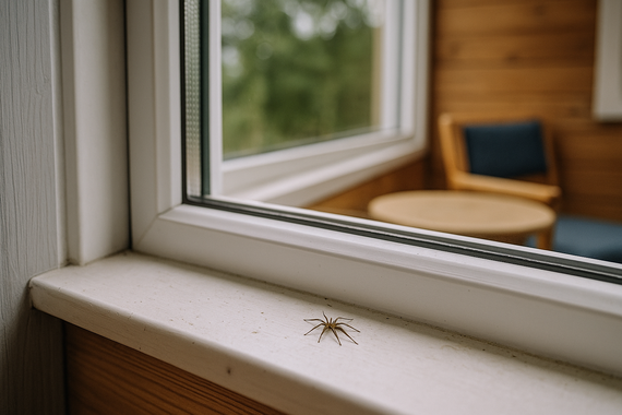 Паук на подоконнике