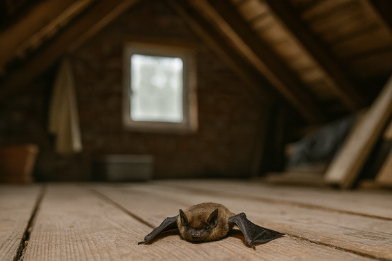 Летучая мышь на чердаке