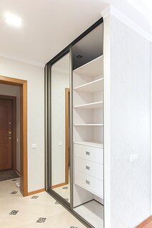 Встроенный шкаф купе двери зеркало в профиле