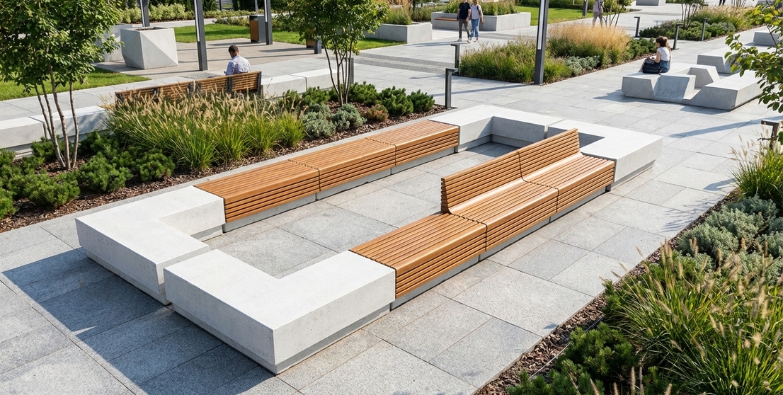 Уличная мебель RUBY из бетона