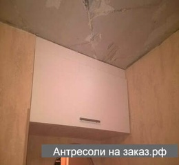 Фотография №13 Антресоль с дверцей ЛДСП цвет белый 