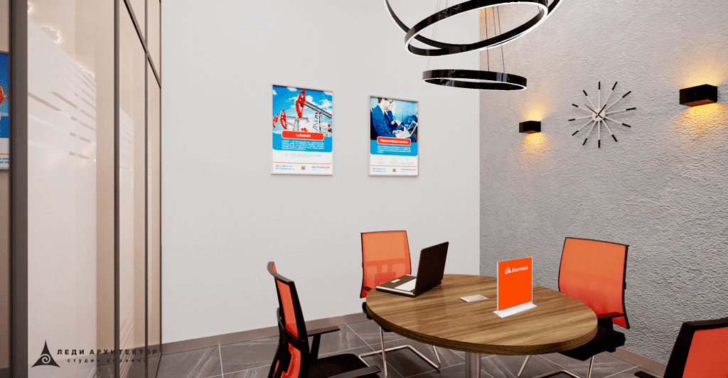 Дизайн клиентской переговорной офиса Таттелеком