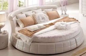 Купить круглую кровать на заказ Милан 62