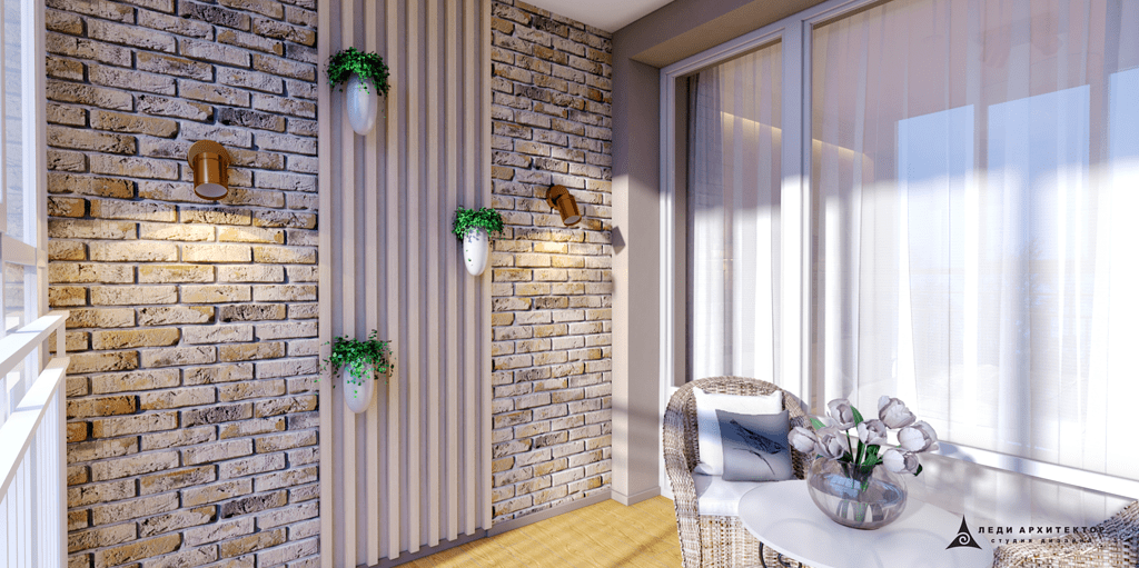 Интерьер лоджии в ЖК Казансу