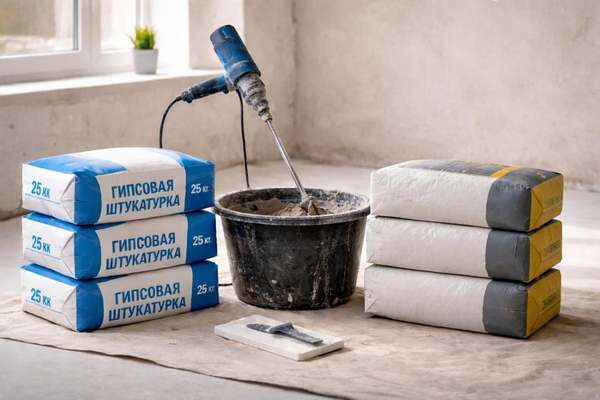 штукатурка неотапливаемого помещения