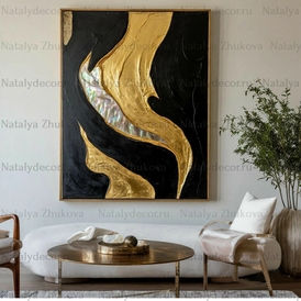 Картина из коллекции Натальи Жуковой " Black Gold Pearl "