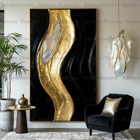 Картина из коллекции Натальи Жуковой " Black Gold Pearl "