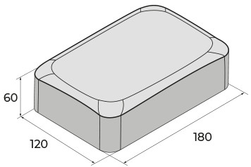 Форма плитки Старый город 180х120мм