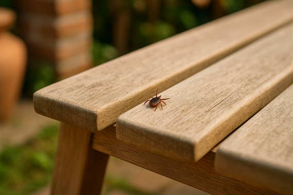 Клещ на лавочке