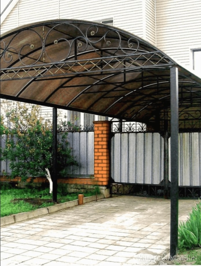 Проектирование, производство, монтаж навеса с арочной крышей в Уфе от компании "АктивСтрой"