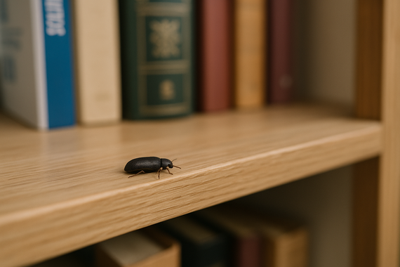 Жук на книжной полке