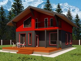каркасный дом Альпийское шале за 1 день