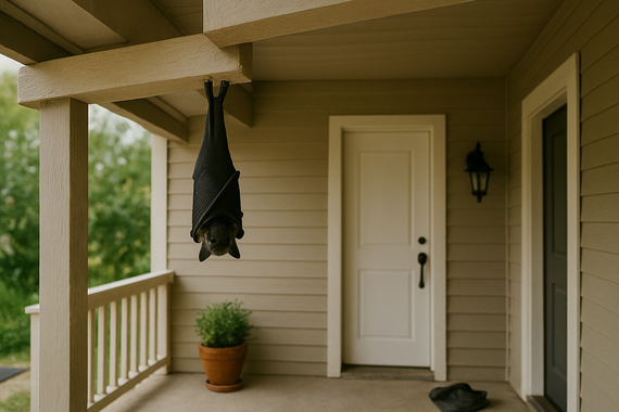 Летучая мышь на веранде