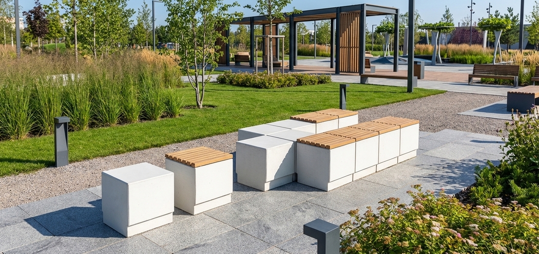 Уличная мебель KMS из бетона