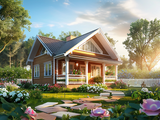 Готовый быстровозводимый каркасно-щитовой дом с отделкой и террасой в Волжском Волгоградской области