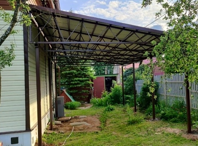 Изготовление и установка примыкающего навеса к дому в Уфе, Уфимском районе от АктивСтрой