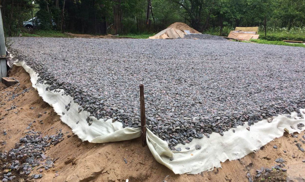 Щебёночное основание 20 см под тротуарную плитку — защита от морозного пучения