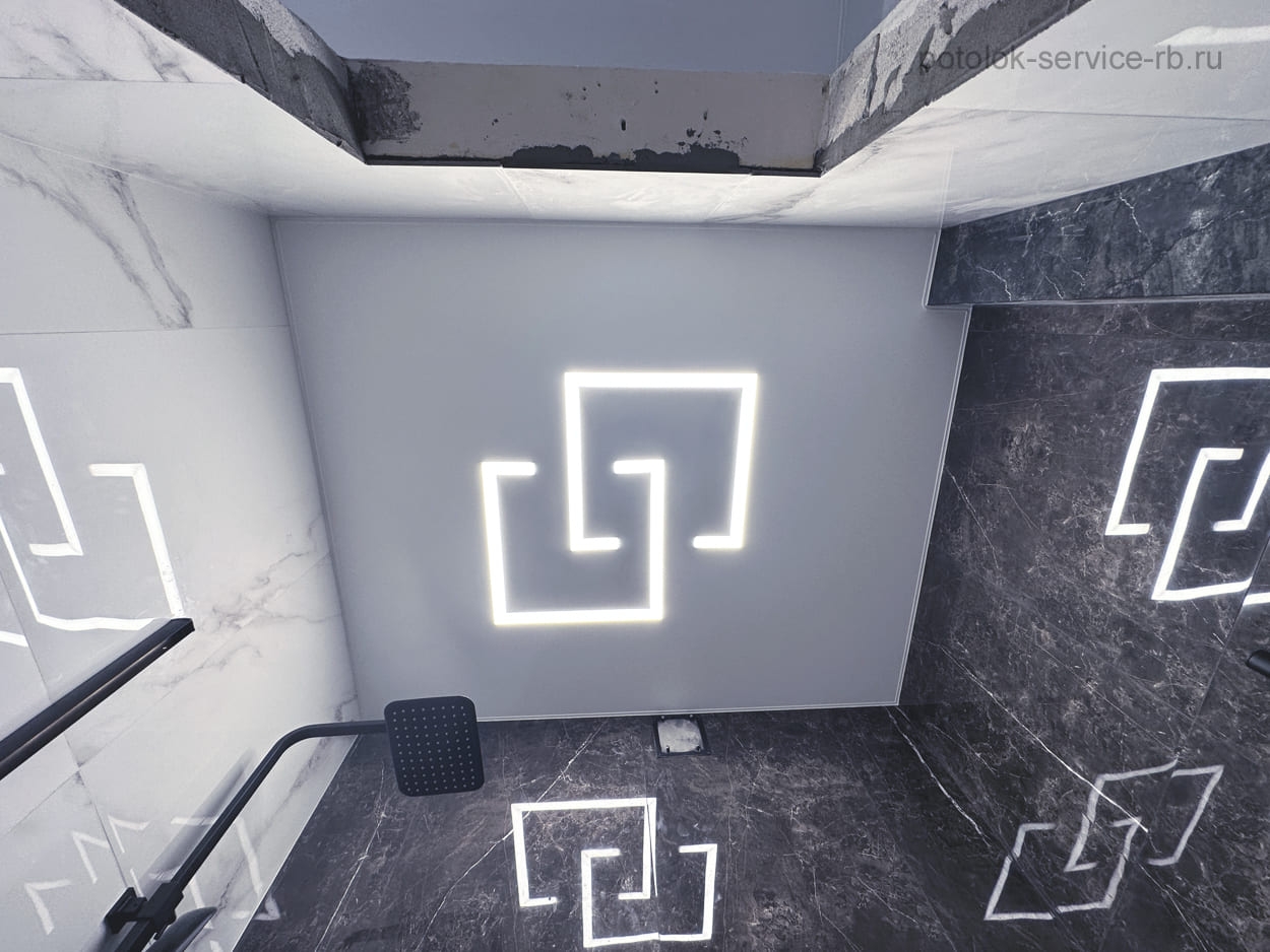 Потолок натяжной в санузле