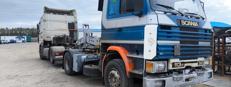 Эвакуация грузового седельного тягача грузовым эвакуатором с частичной погрузкой от BUXIR TRUCK