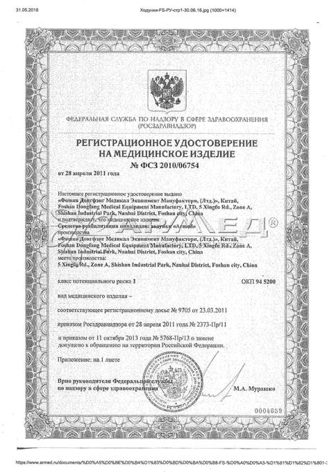 фото сертификат ходунки для взрослых