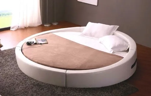 Купить круглую кровать на заказ Милан 59