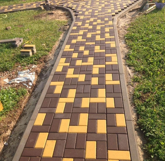 Укладка плитки тротуарной. Работа 6