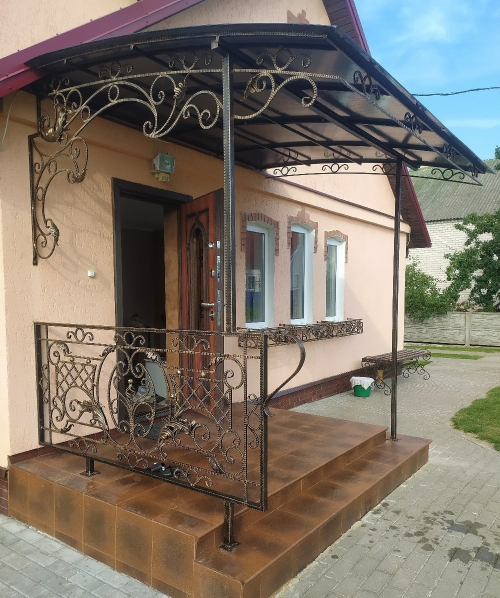 Проектирование, производство, монтаж навеса с полуарочной крышей в Уфе от компании "АктивСтрой"