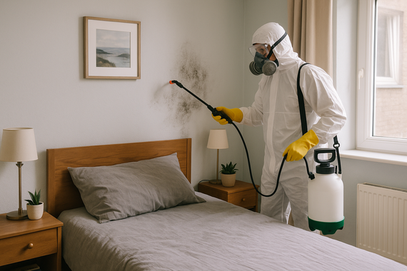 Дезинфекция спальни от плесени