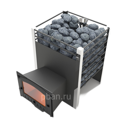 Печь для бани Люкс 20 с панорамной дверцей