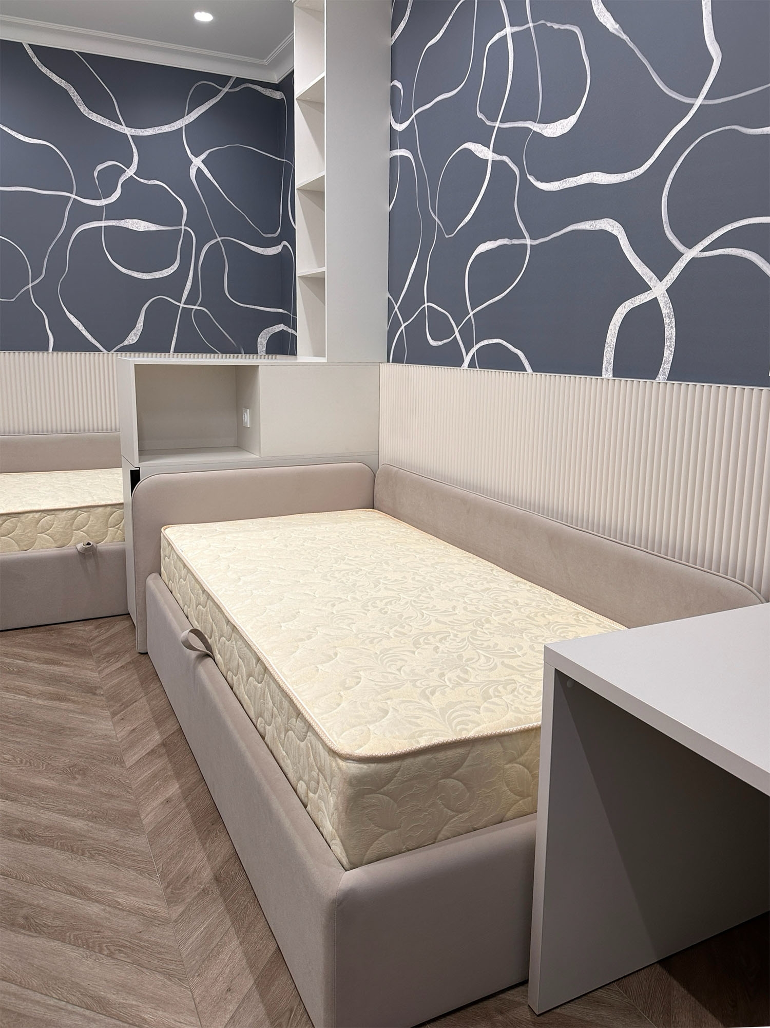 Детская кровать Перспектива с подъемным механизмом. Ателье мягкой мебели MALINO