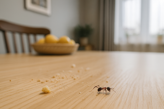 Муравей на столе