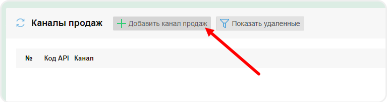 Создание канала продажи в Frontpad