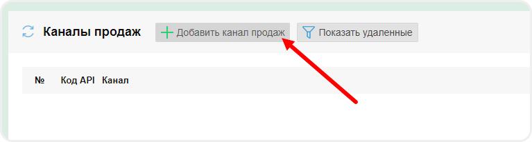 Создание канала продажи в Frontpad