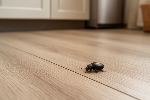 Жук на кухне на полу