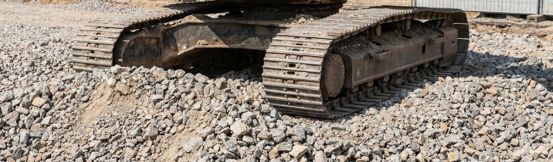 Отсыпка площадки гранитным щебнем 20-40, 40-70 под технику