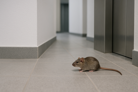 Крыса возле лифта