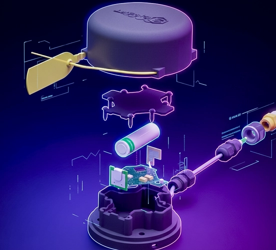 Состав системы датчика температуры и влажности TH-BLE: измерительный модуль, беспроводная передача п