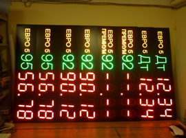 Светодиодное табло для хоккея 135х85_15х4_10х25S128х16