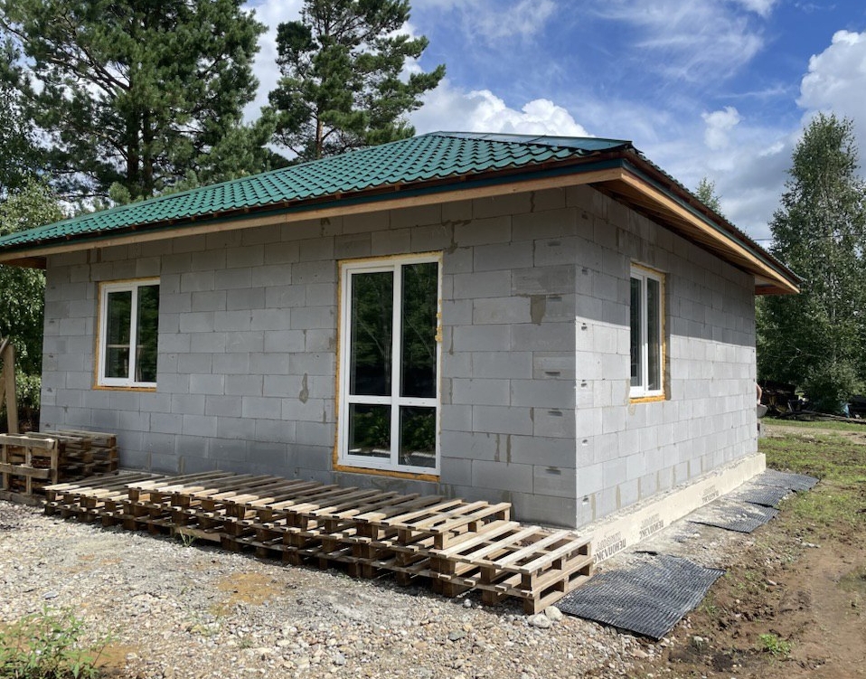 Готовый дом из газобетона