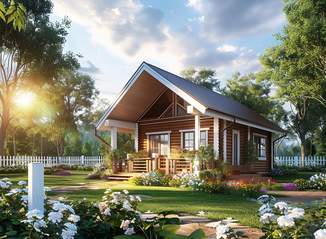 Готовый каркасно-щитовой дом с мансардным этажом и отделкой в Волжском