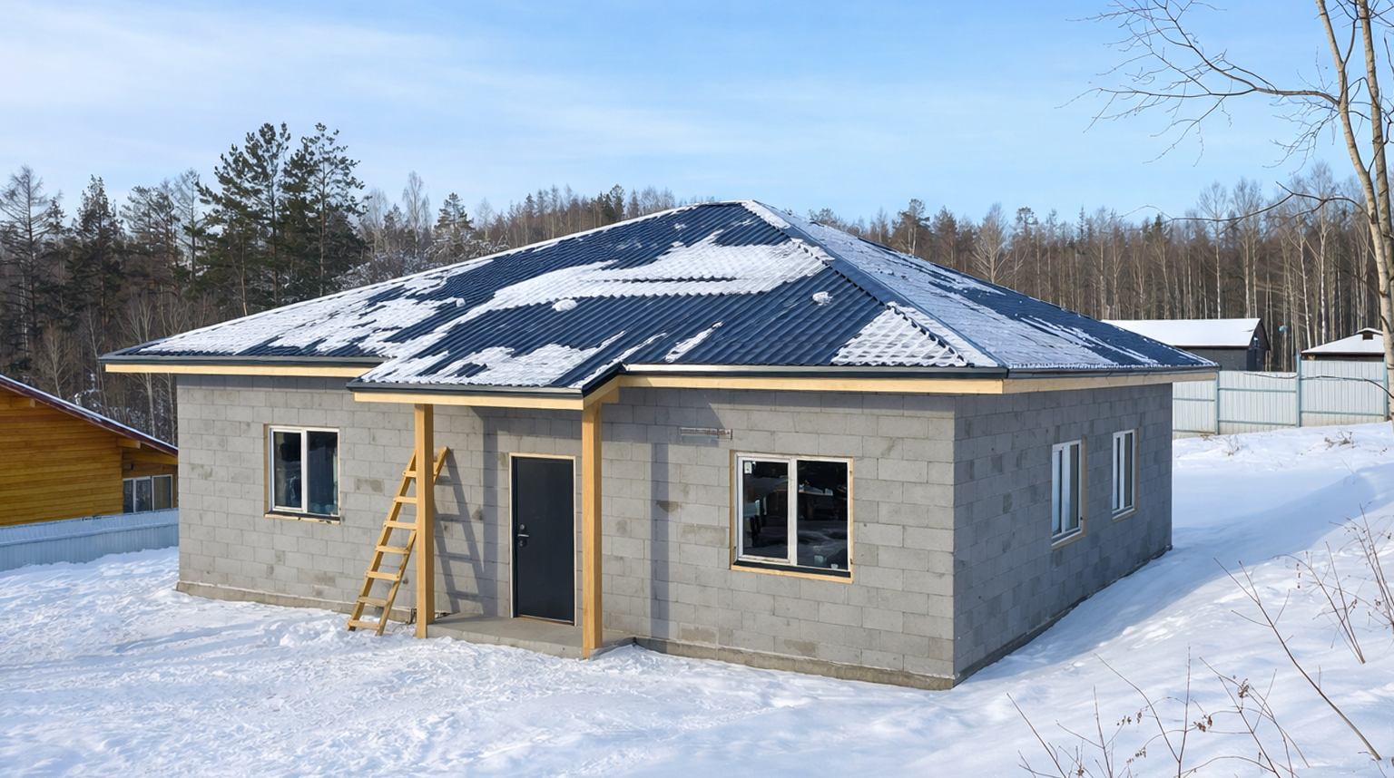 Проект одноэтажного дома 79 м2