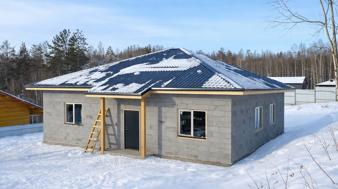 Проект одноэтажного дома 79 м2